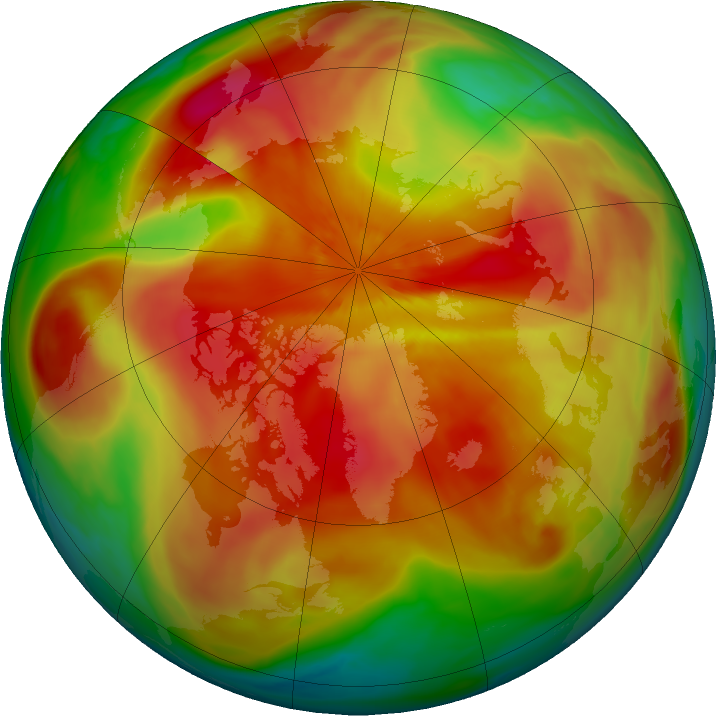 Arctic ozone map for 23 March 2018